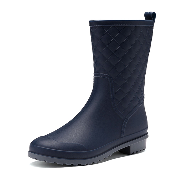Wellington Waterproof Rain Boots - NAVY BLUE -  0